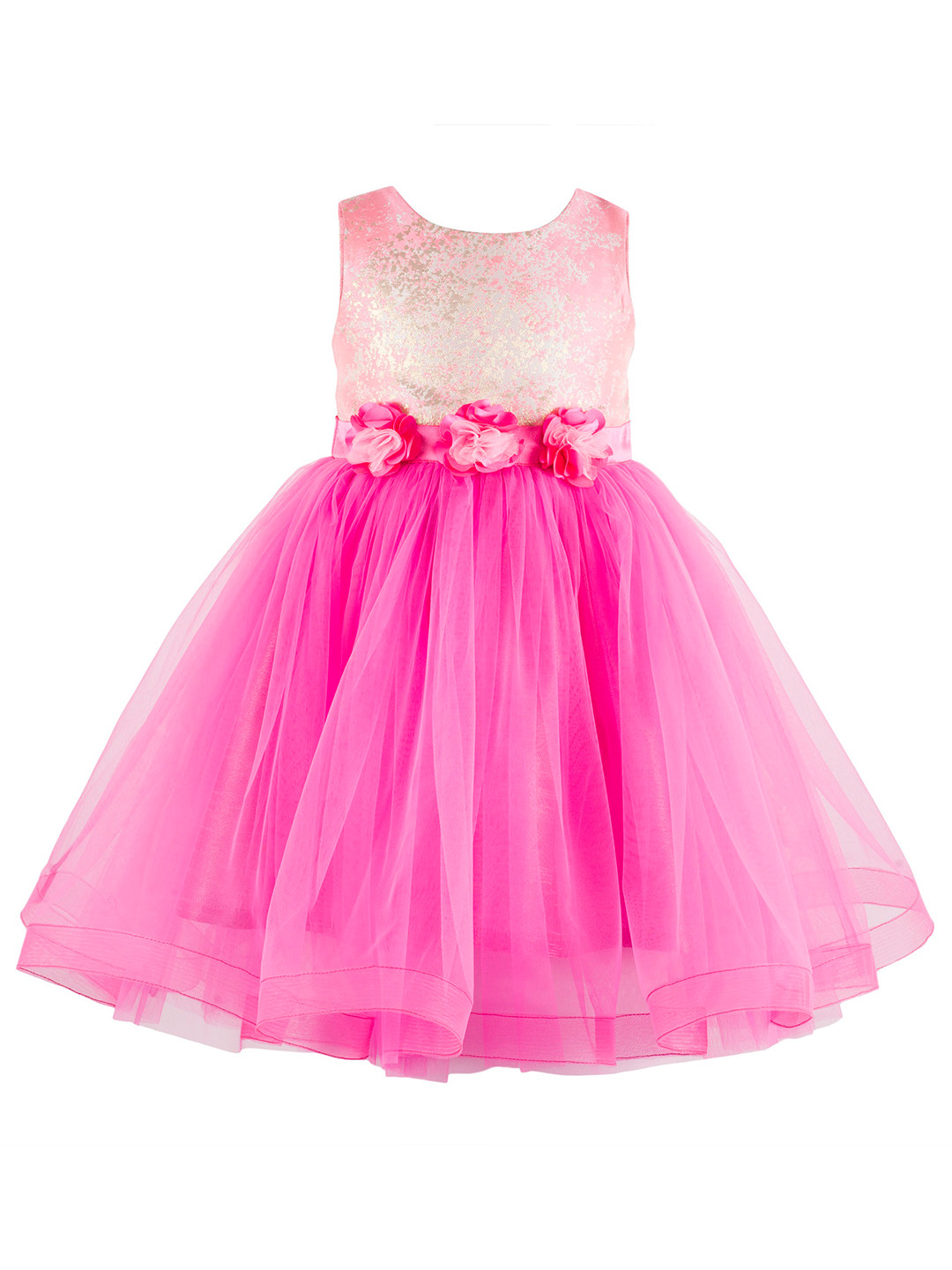 Buy Toy Balloon Kids Girls Pink Self Design Empire Dress