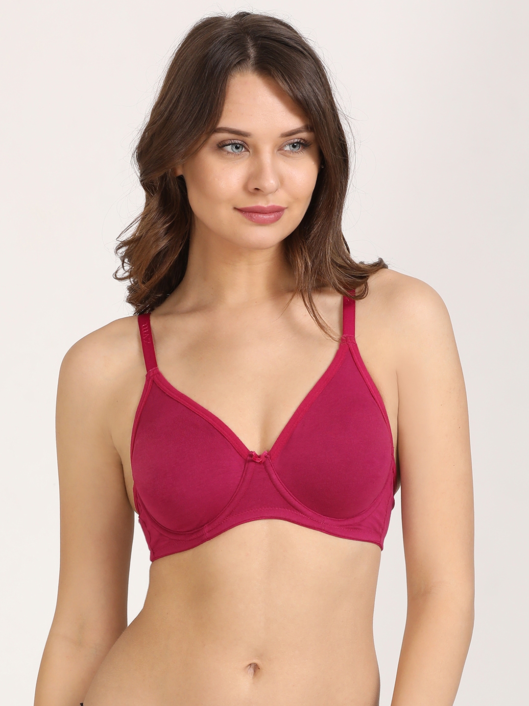 Buy Zivame Pink Solid Underwired Non Padded T Shirt Bra Bra For Women 4335629 Myntra 