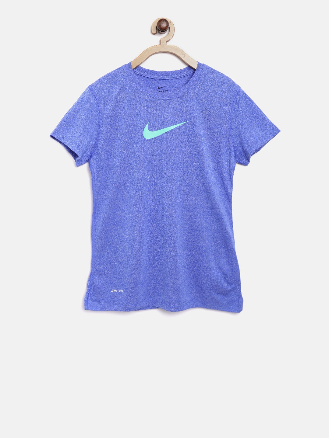 Buy Nike Girls Blue Legend YTH Solid Round Neck T Shirt - Tshirts for ...