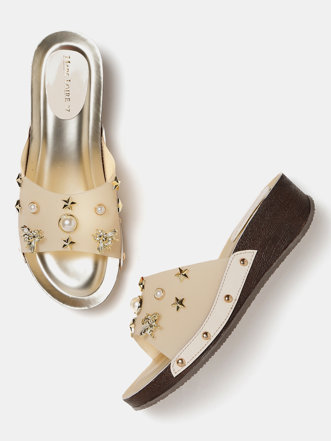 embellished wedge heels