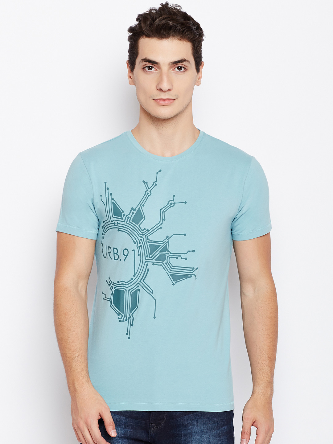 Buy Blackberrys Men Blue Printed Round Neck T Shirt Tshirts for Men