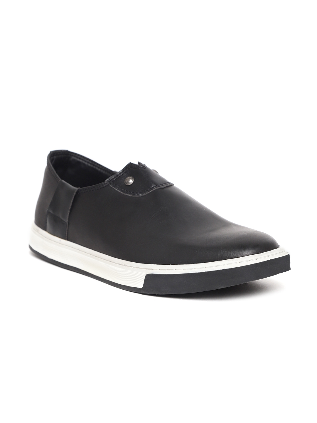 Buy Numero Uno Men Black Slip On Sneakers - Casual Shoes for Men ...