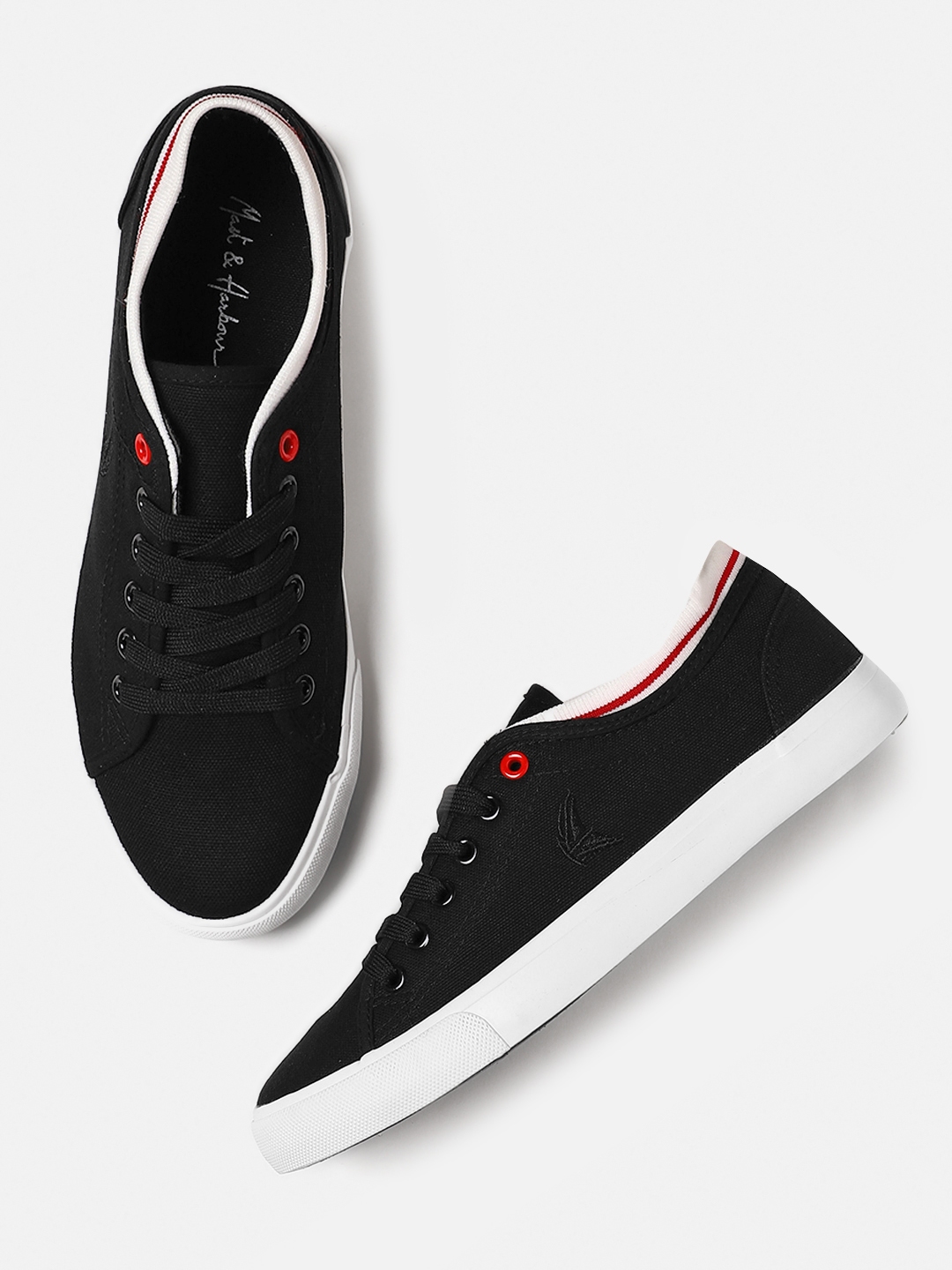 mast and harbour black sneakers