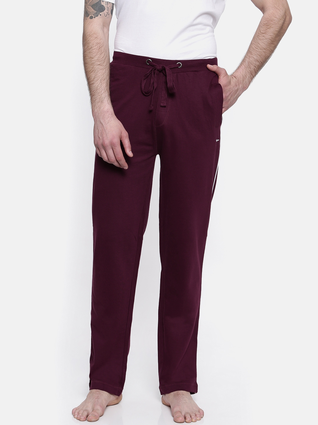 maroon colour track pants