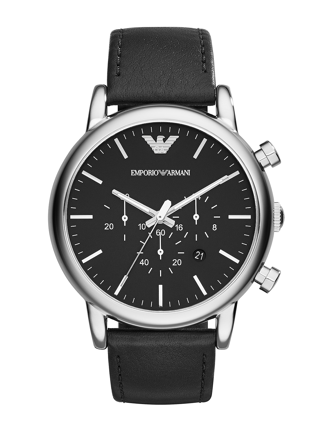 Buy Emporio Armani LUIGI Men Black Analogue Watch AR1828 - Watches for ...