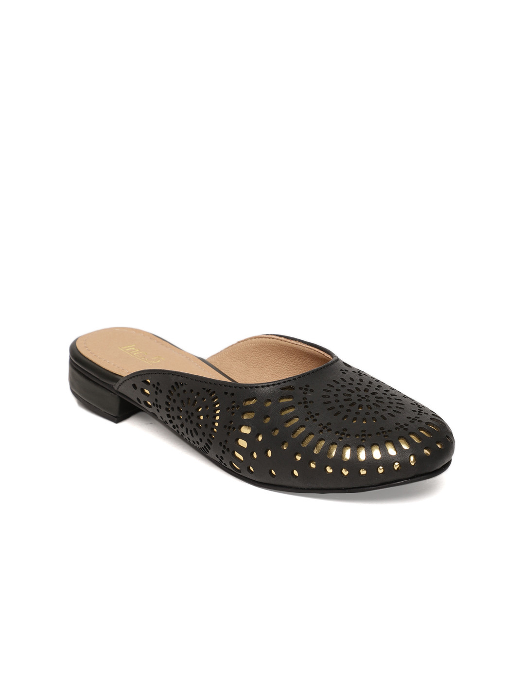 Buy Inc 5 Women Black Colourblocked Mules Flats for Women 4377189