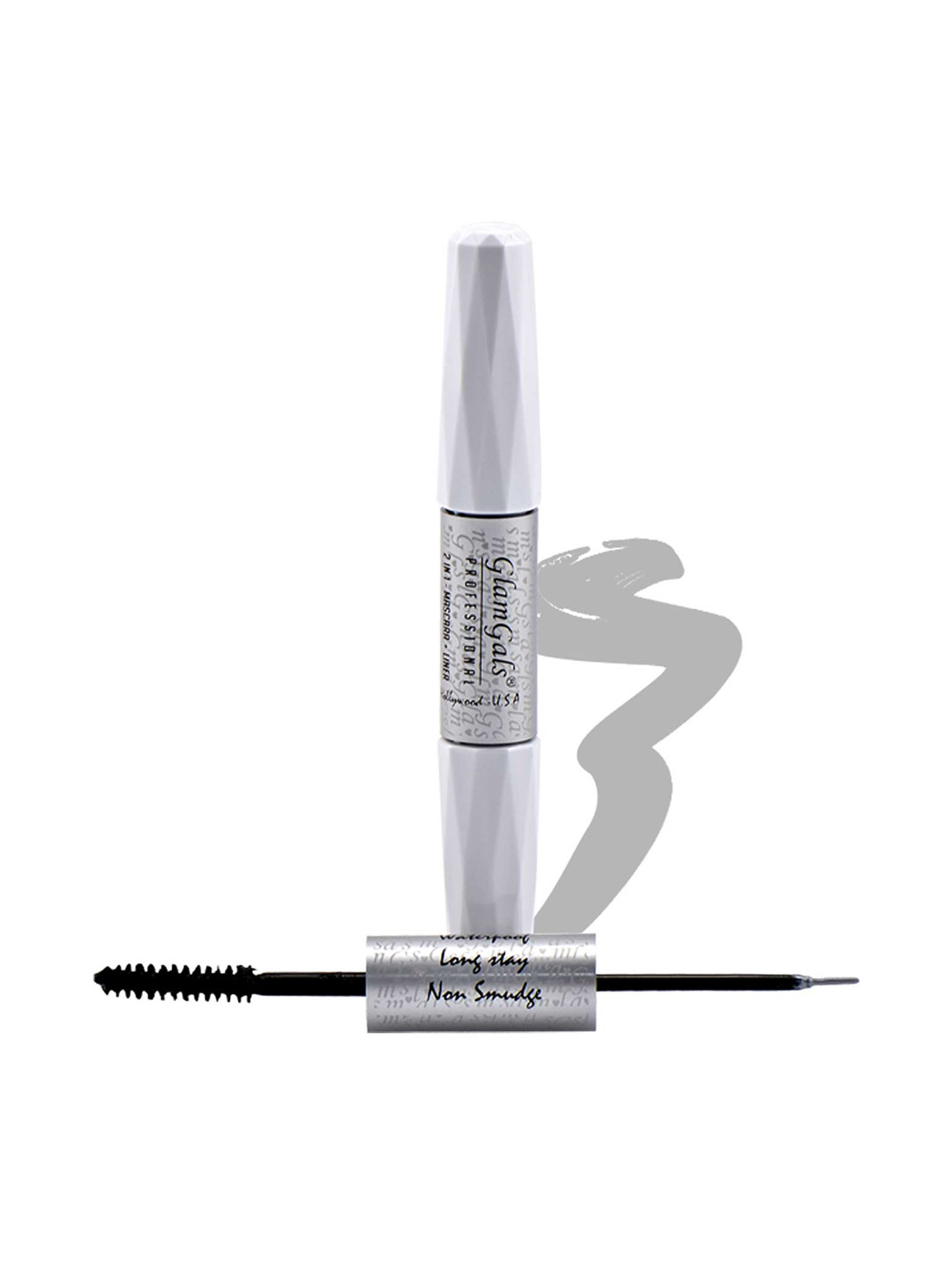 Buy GlamGals Black 2 In 1 Mascara + Silver Liner Mascara for Women