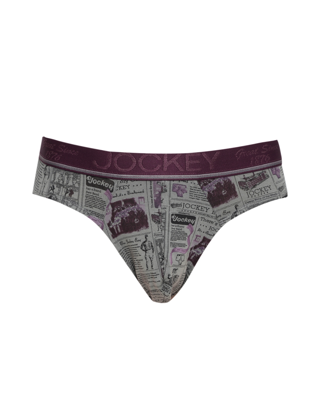 Buy Jockey Men Grey And Burgundy Printed Briefs Hg05 0105 Briefs For Men 4386074 Myntra 3827