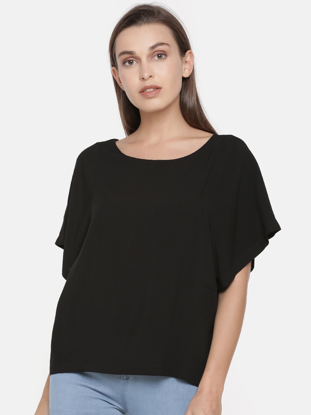 Buy ONLY Women Black Solid Top - Tops for Women 4424685 | Myntra
