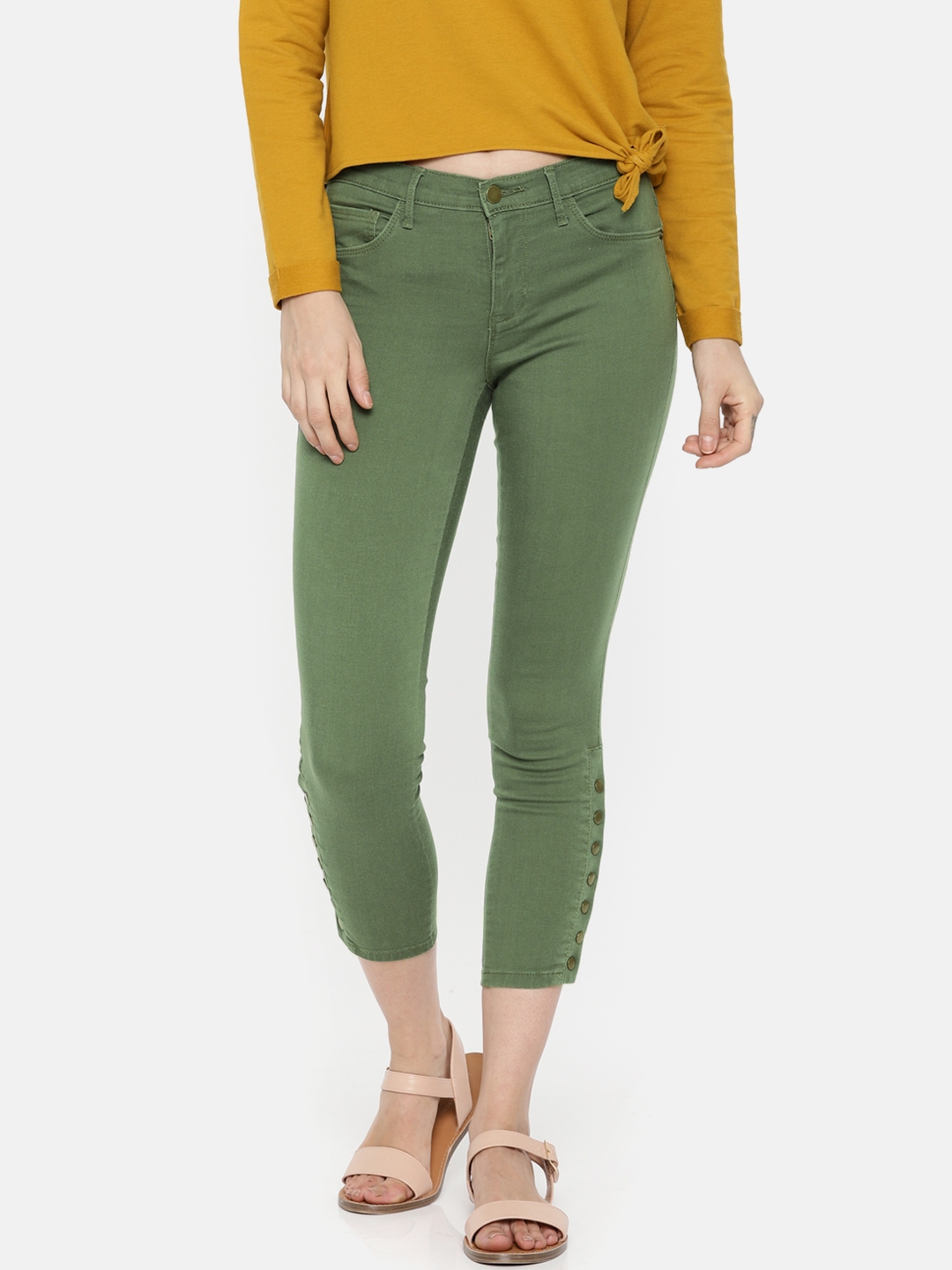 Buy ONLY Women Olive Green Slim Fit Mid Rise Clean Look Stretchable   4a850362 64f4 4040 B7cd A30ae8d7df3b1525948303778 ONLY Women Olive Green Slim Fit Mid Rise Clean Look Stretchable Jeans 6691525948303568 1 