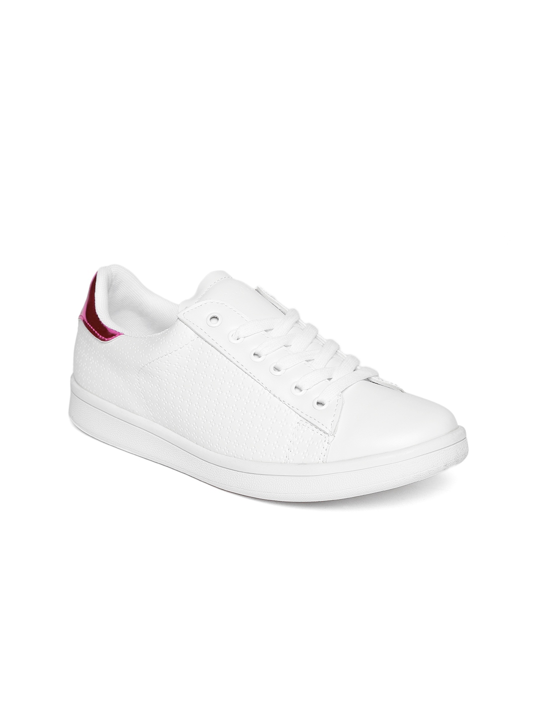 Buy Lee Cooper Women White Lace Up Sneakers - Casual Shoes for Women ...