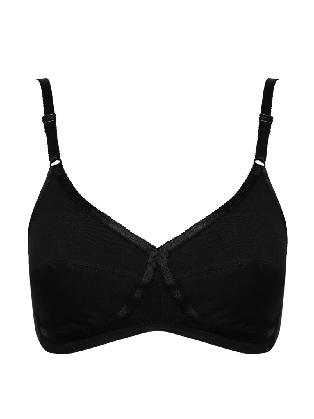 Buy Jockey Black Solid Non Wired Non Padded Everyday Bra 1242 0105