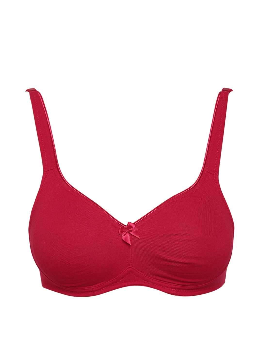 Buy Jockey Red Solid Non Wired Non Padded Shaper Bra 1250 0105 - Bra