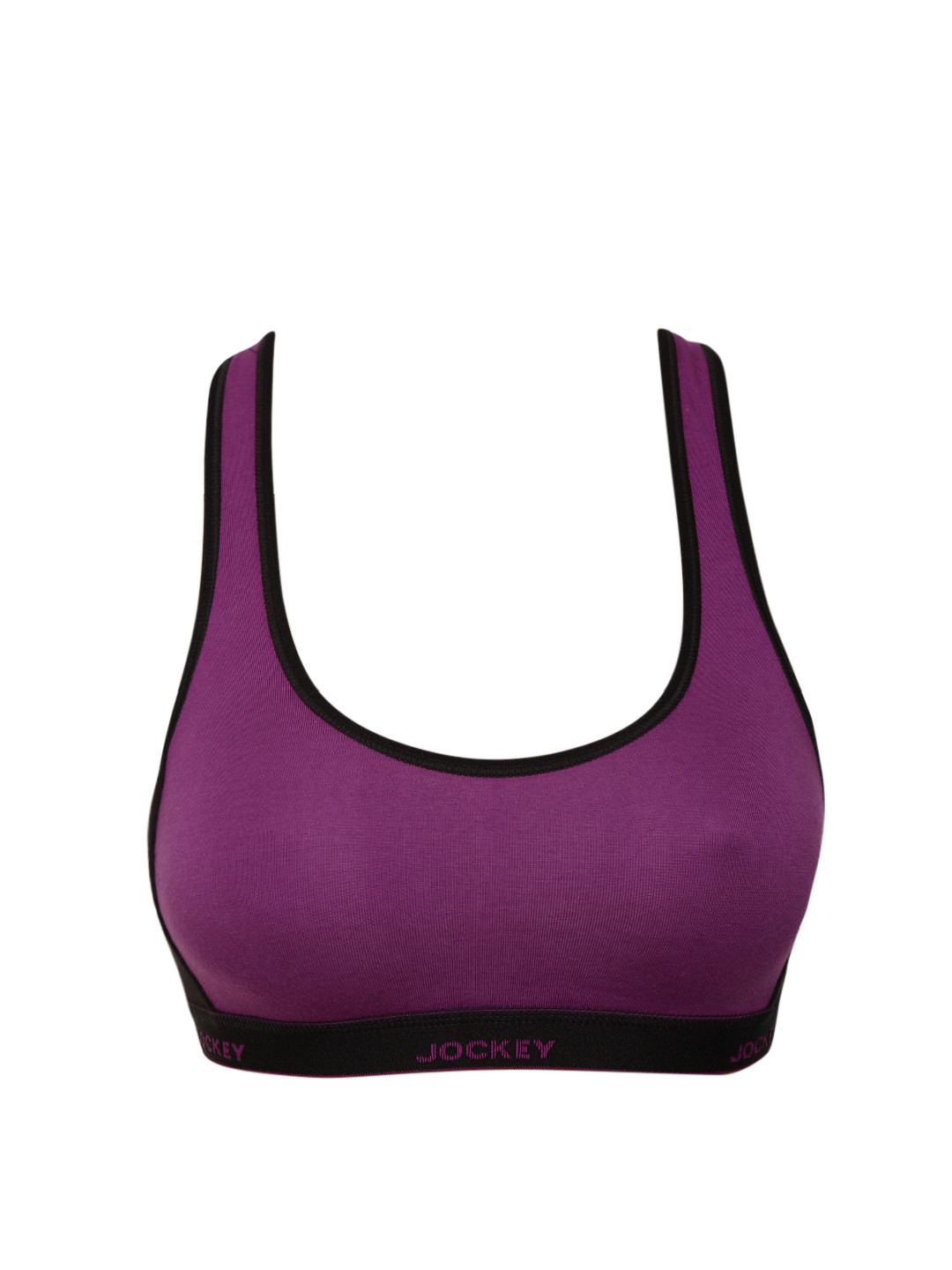 Buy Jockey Purple Solid Non Wired Non Padded Sports Bra 1381 0105 Bra