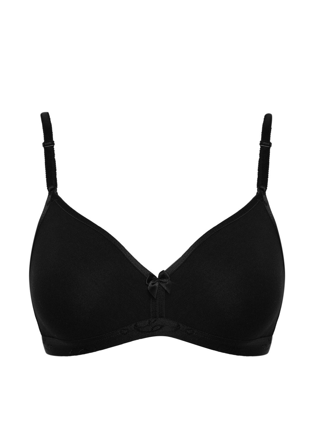 Buy Jockey Black Solid Non Wired Non Padded Beginners Bra 1581 0105