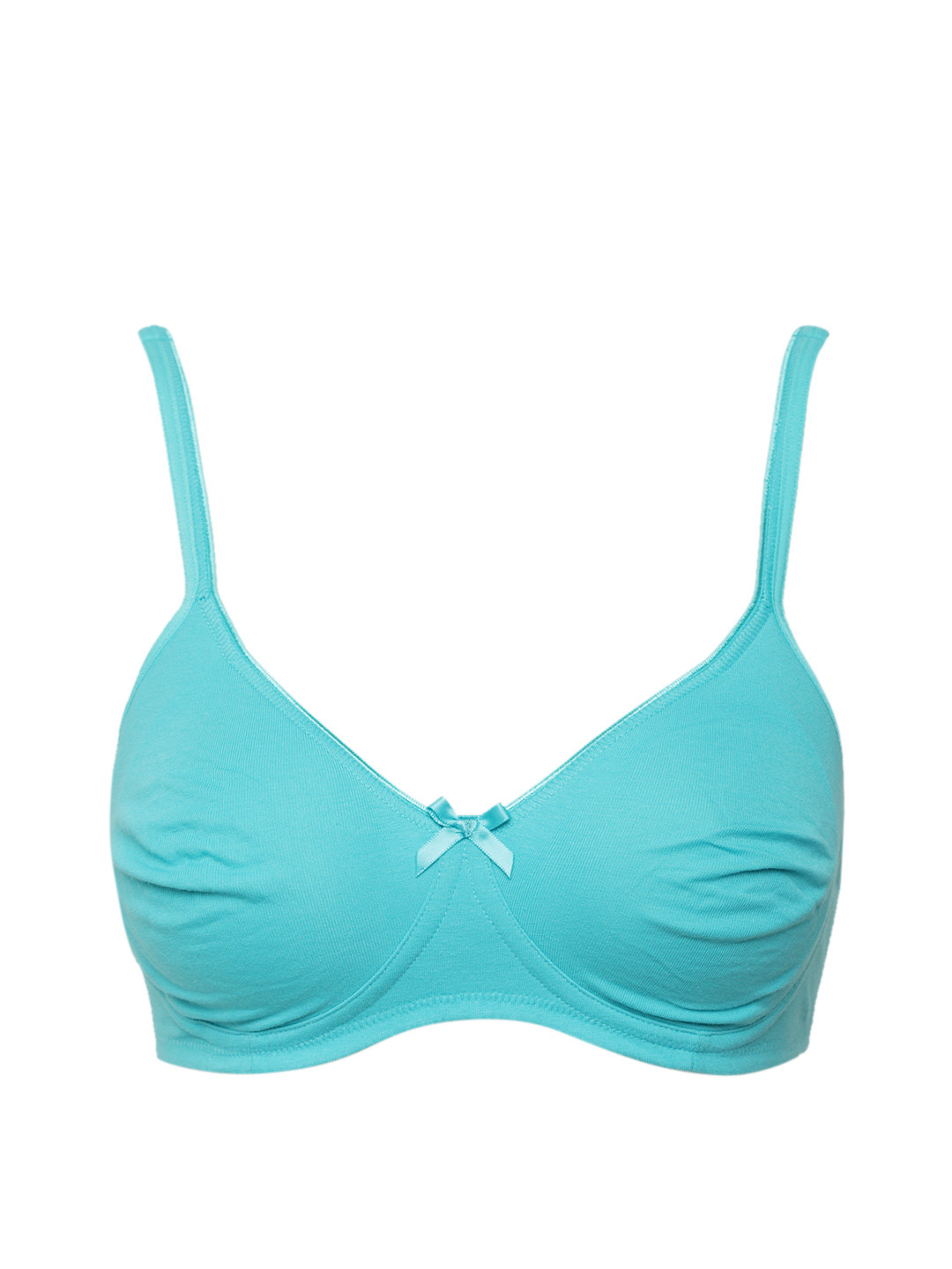 Buy Jockey Turquoise Blue Solid Non Wired Non Padded Shaper Bra 1722