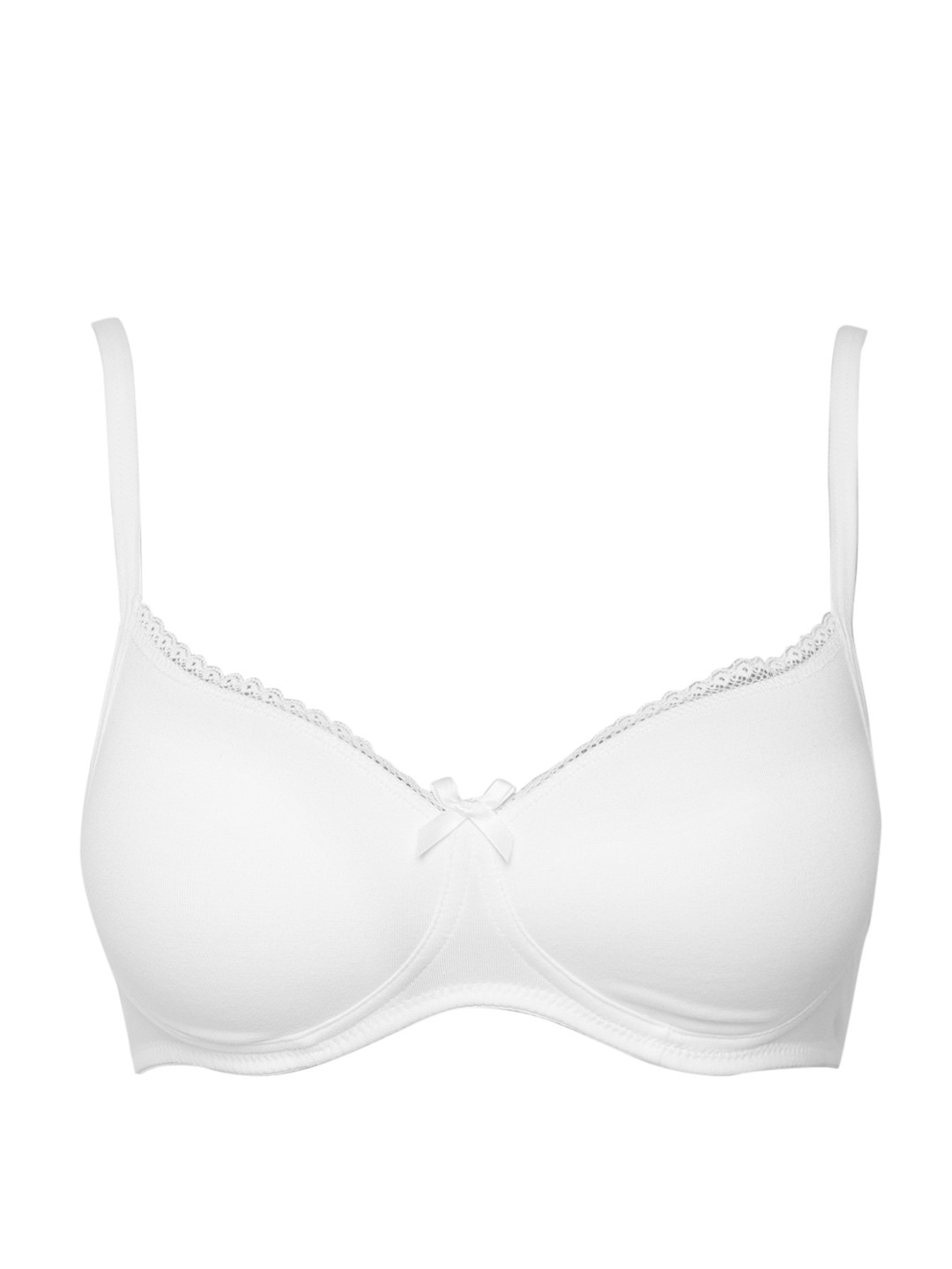 Buy Jockey White Solid Non Wired Lightly Padded Everyday Bra 1723 0105