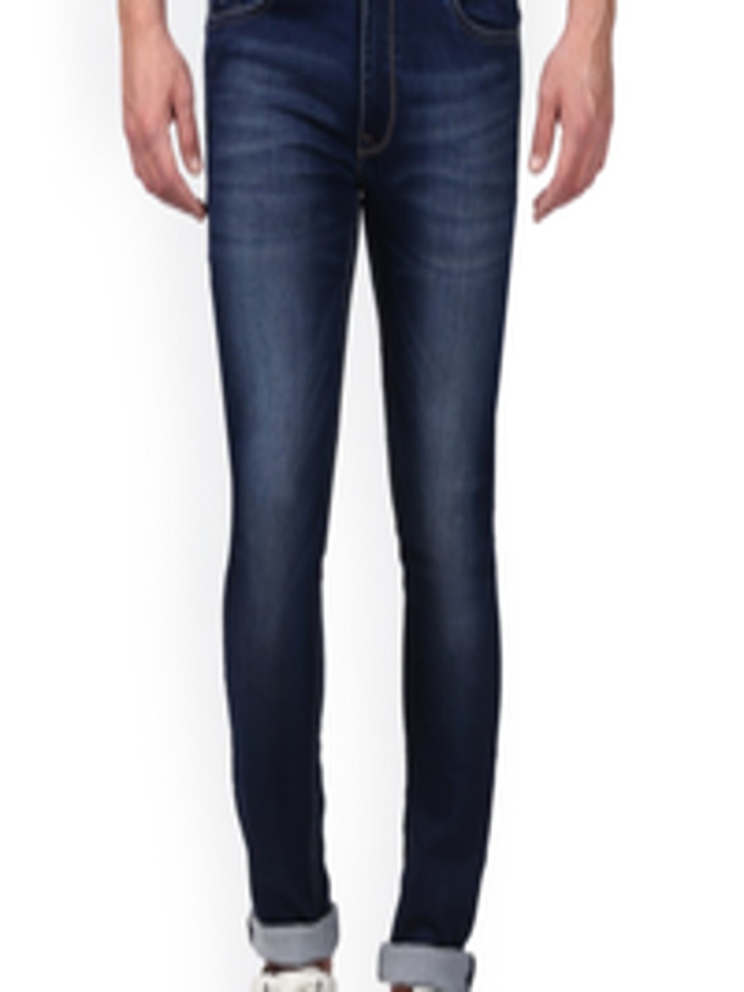 Buy Parx Men Blue Skinny Fit Mid Rise Clean Look Stretchable Jeans ...