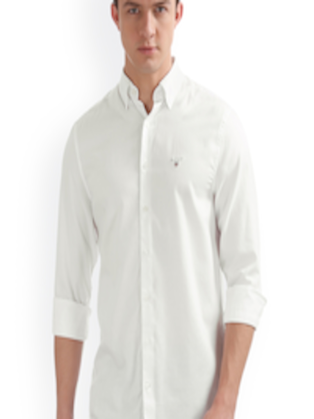 Buy GANT Men White Regular Fit Solid Casual Shirt - Shirts for Men ...