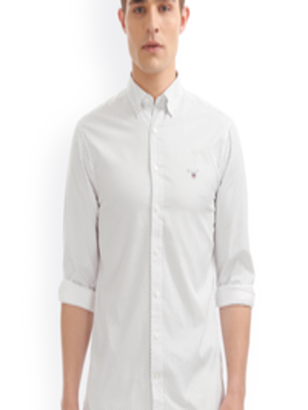 Buy GANT Men White Regular Fit Printed Casual Shirt - Shirts for Men ...