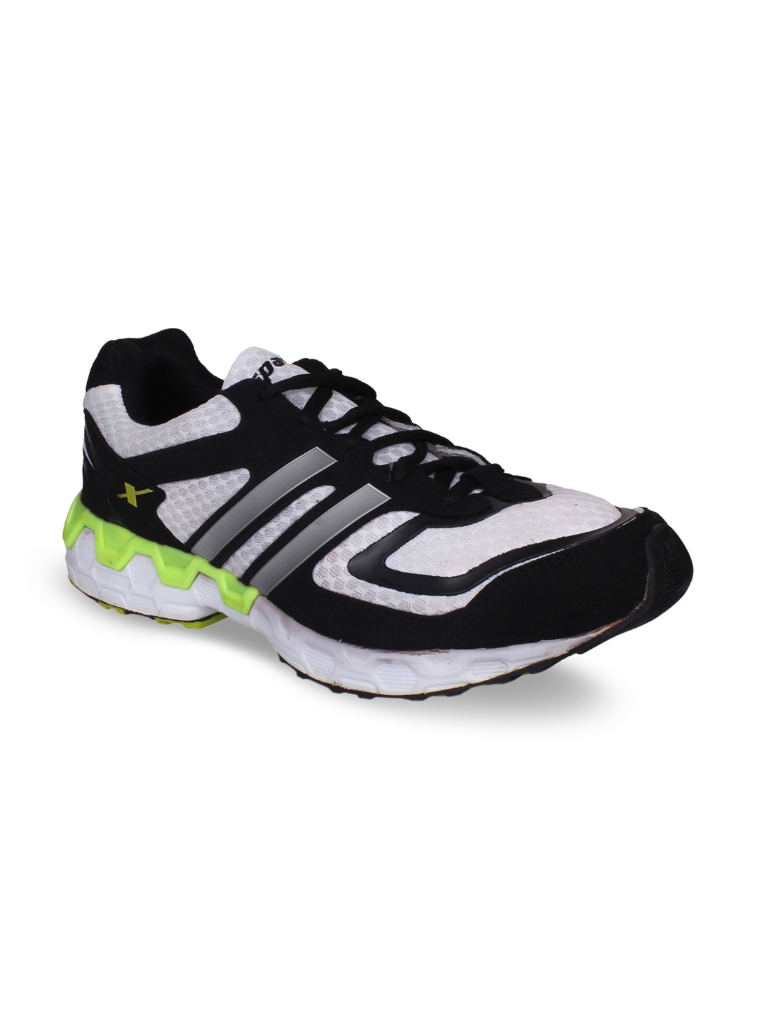 sparx men's black & white sneakers sm 323