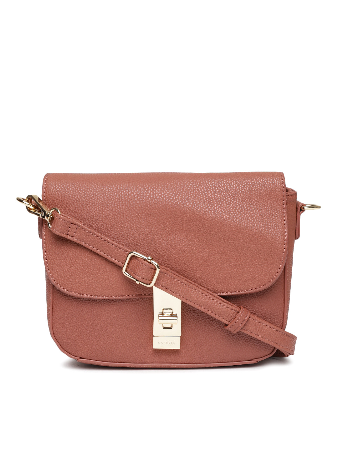 Buy Caprese Brown Solid Sling Bag - Handbags for Women ...