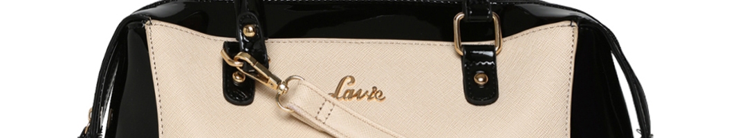 Buy Lavie Beige & Black Colourblocked Handheld Bag - Handbags for Women 4443945 | Myntra