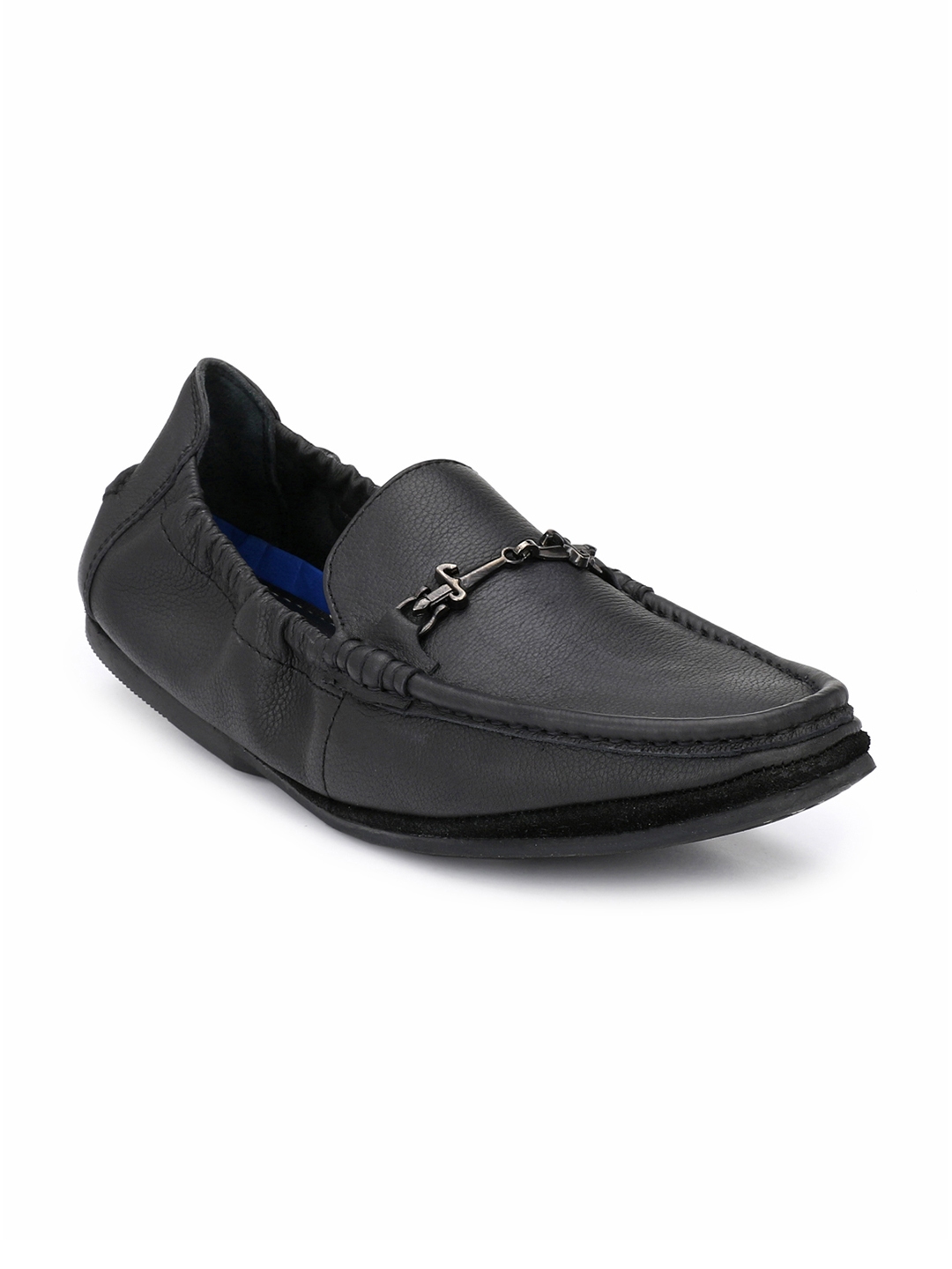 Buy Derby Men Black Leather Loafers - Casual Shoes for Men 4444579 | Myntra