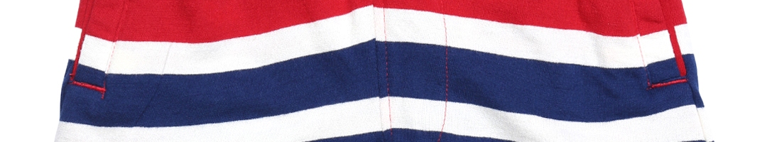 Buy U.S. Polo Assn. Kids Boys Navy Blue & Red Striped Lounge Shorts ...