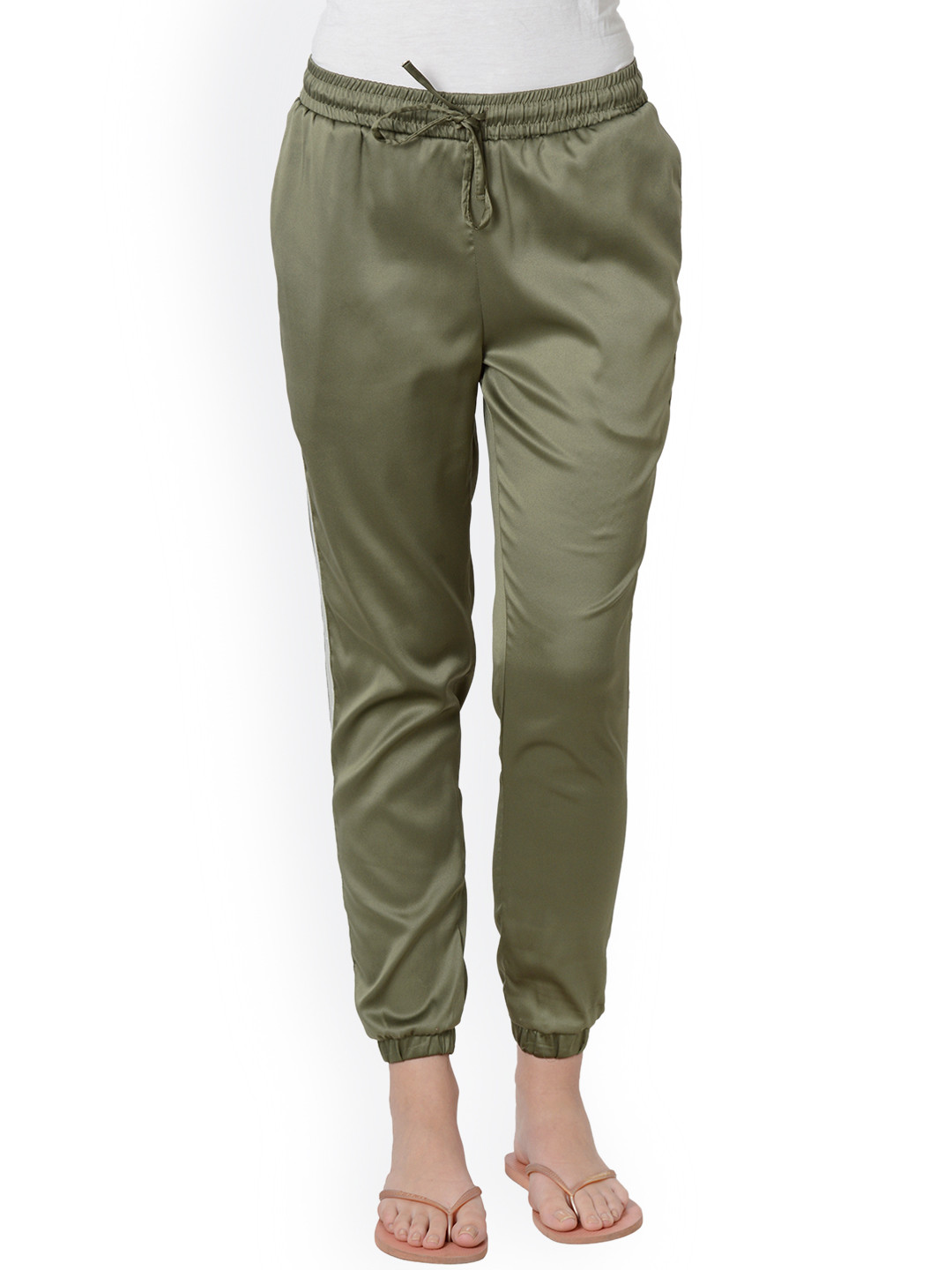 Textured lounge pants- Olive