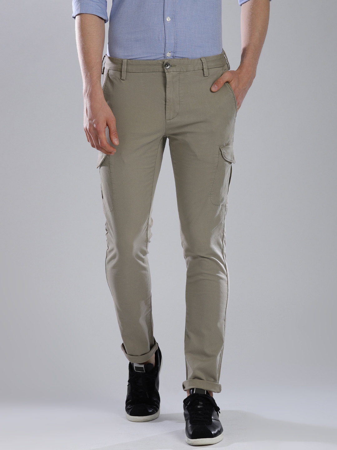 beige cargos men's