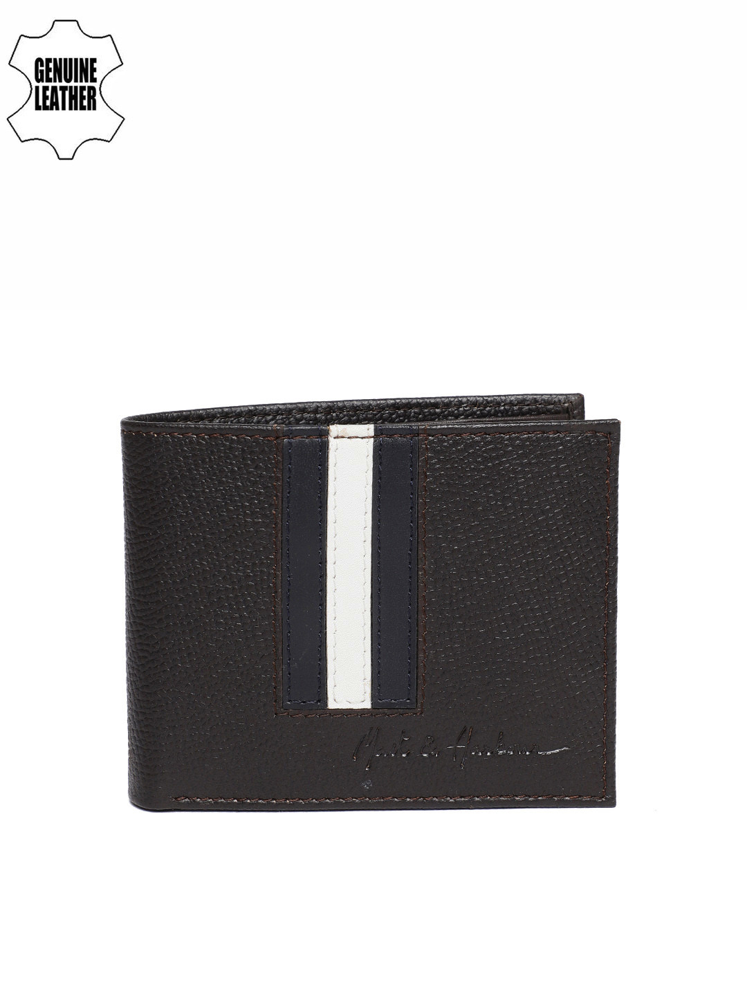 Buy Mast & Harbour Men Brown Solid Genuine Leather Two Fold Wallet