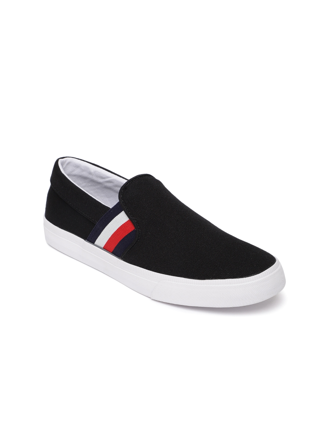 Buy Tommy Hilfiger Women Black Slip On Sneakers - Casual Shoes for ...