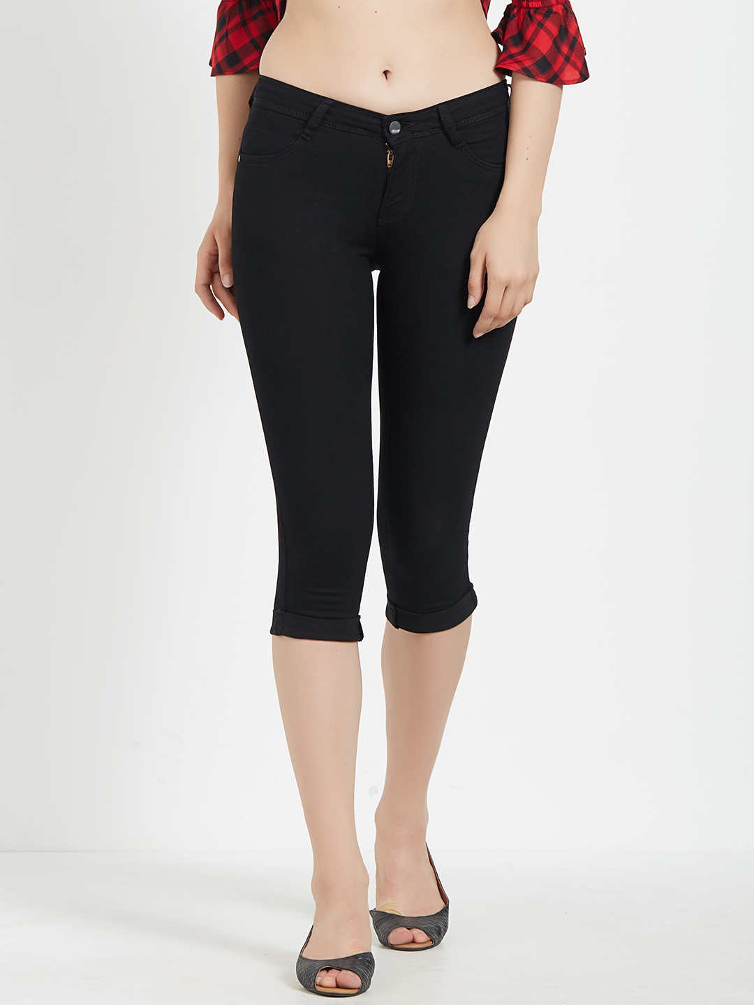 black jeans for women myntra