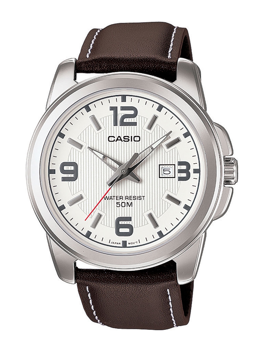 casio enticer white dial men's watch