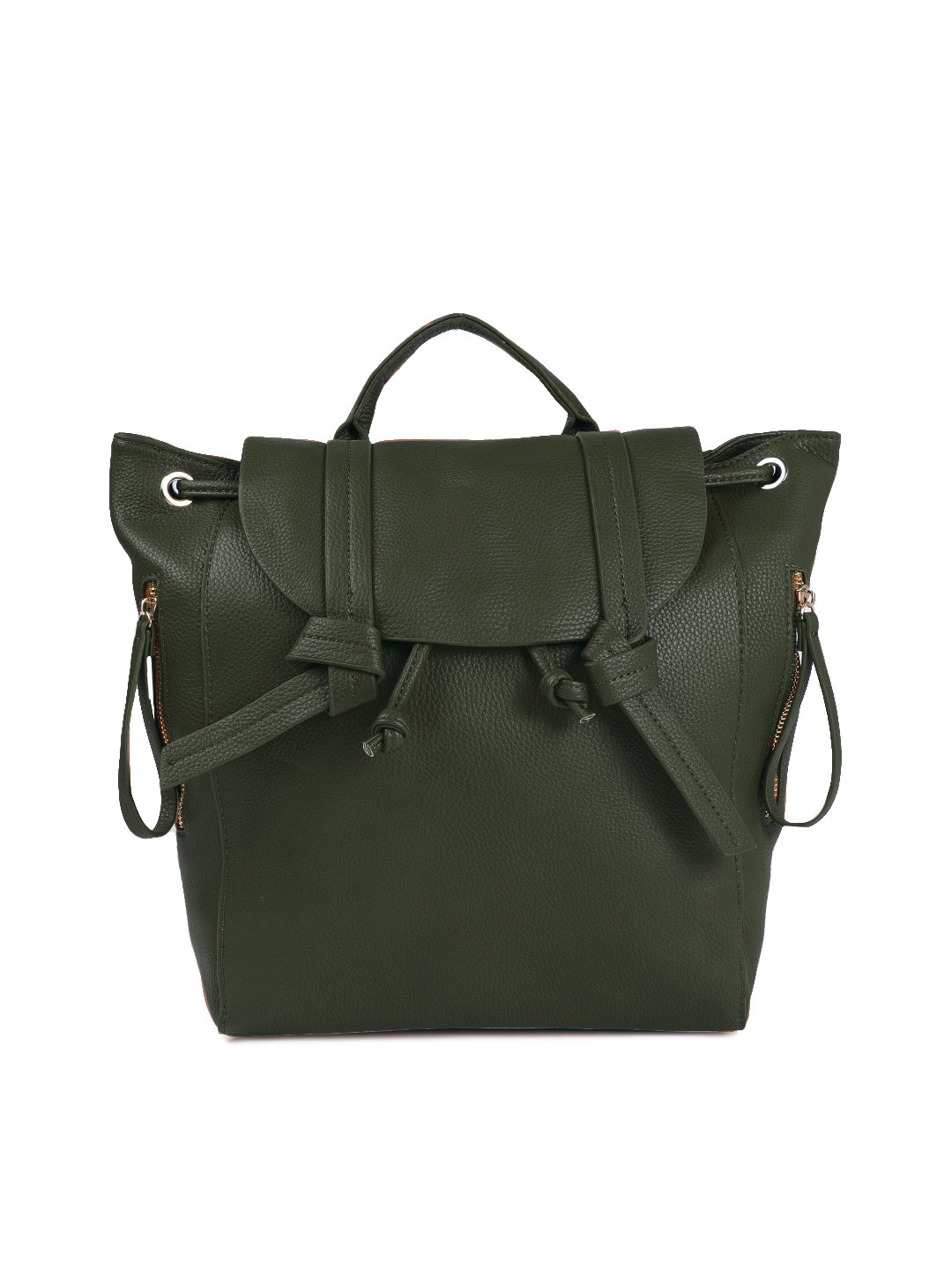 Buy Roadster Women Olive Green Textured Backpack Backpacks for Women