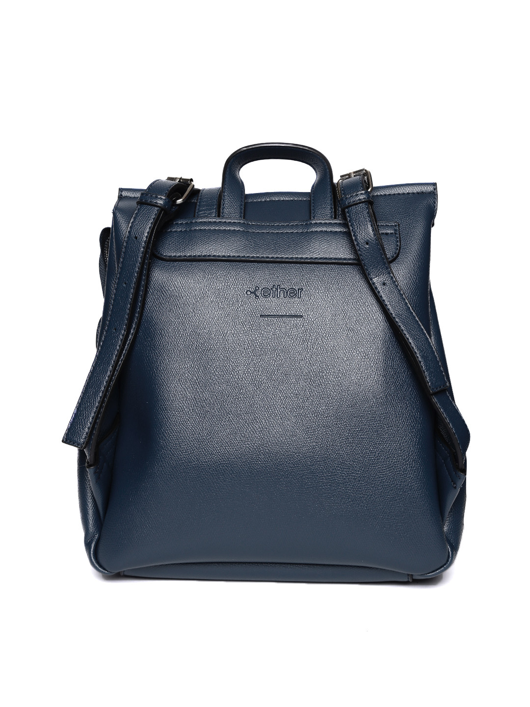 Buy Ether Women Navy Blue Solid Backpack Backpacks for Women 4606045