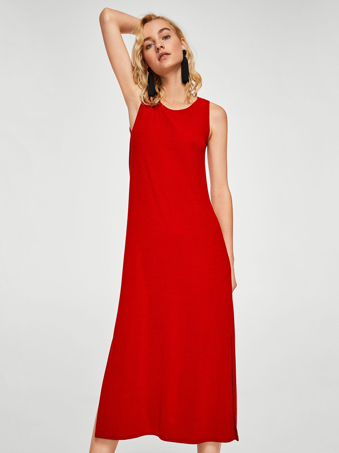 Buy MANGO Women Red Solid Maxi Dress Dresses for Women 4610210 Myntra