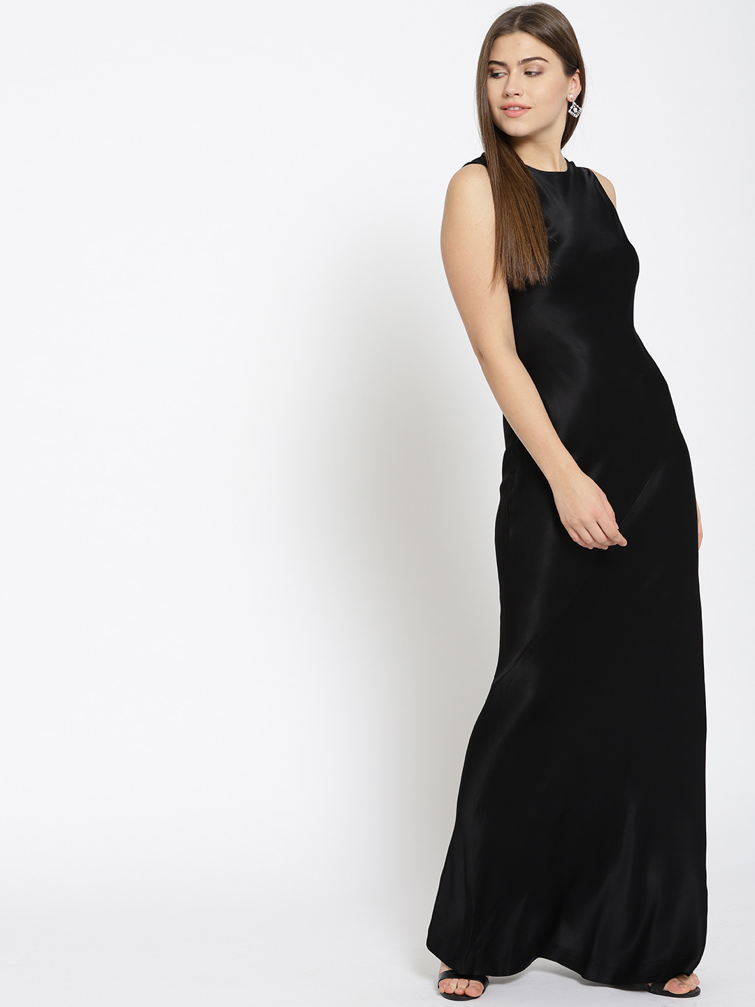 Buy MANGO Women Black Solid Maxi Dress Dresses for Women 4610215 Myntra