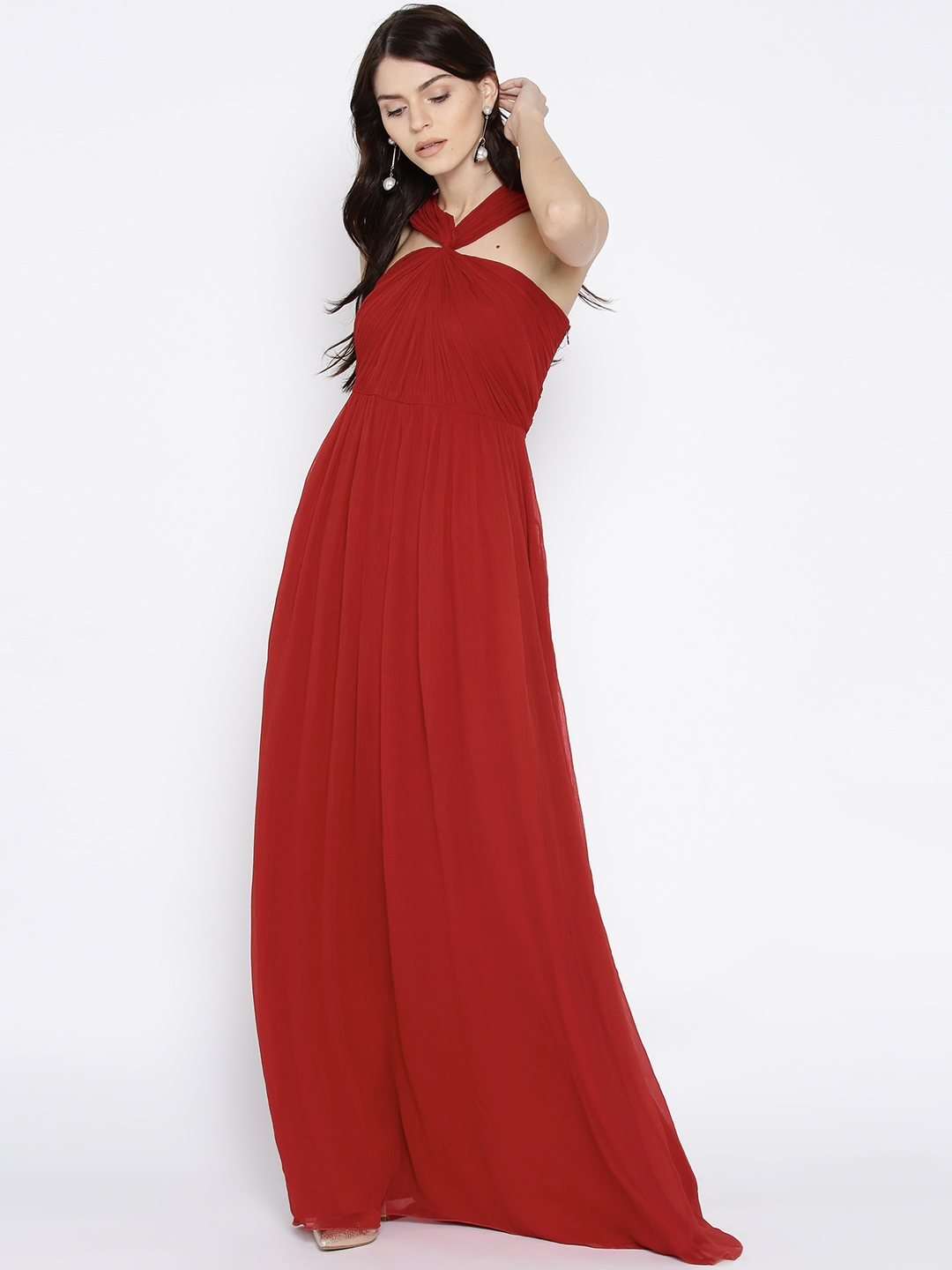 Buy MANGO Women Red Solid Maxi Dress Dresses for Women 4610249 Myntra