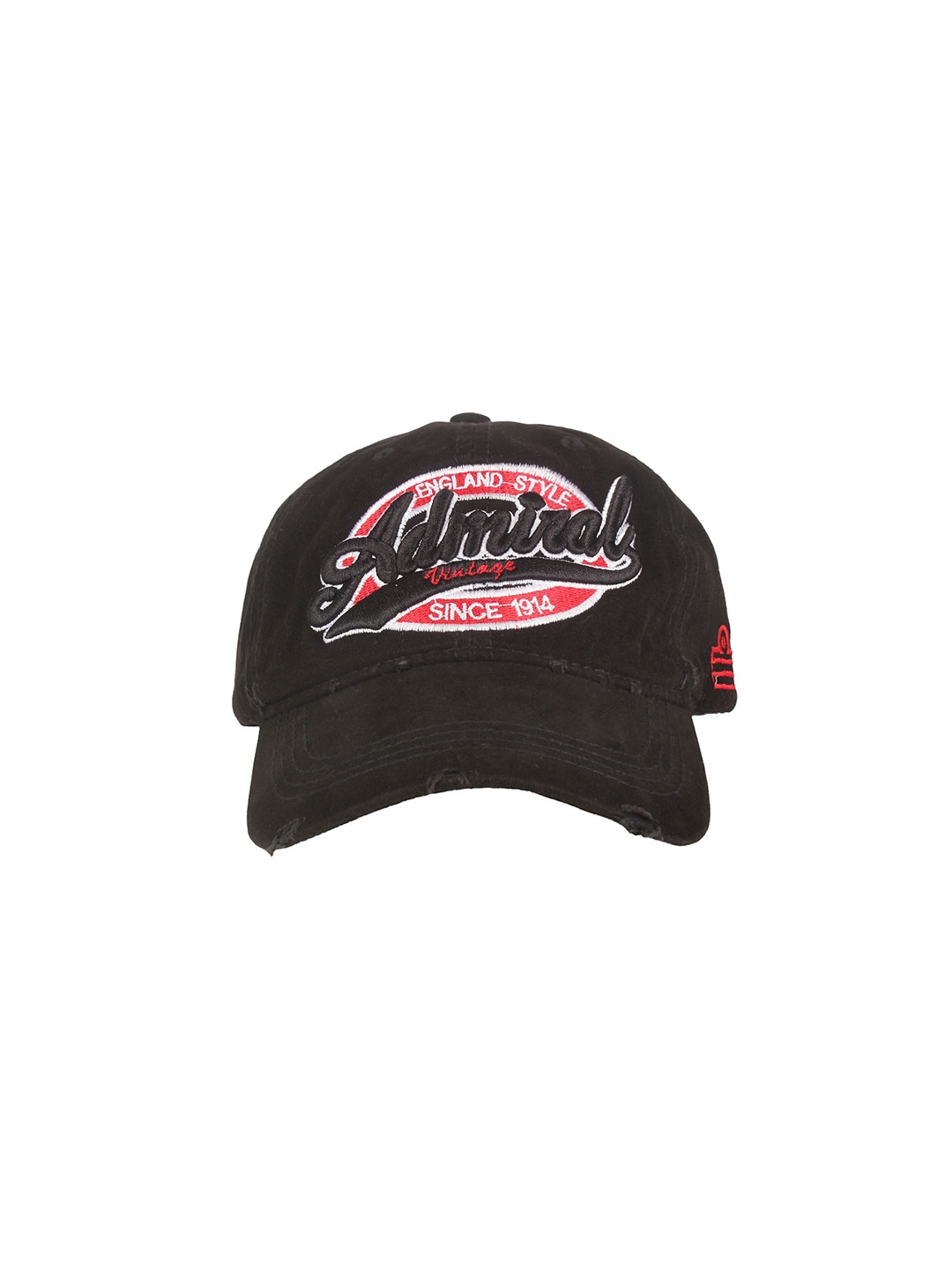 Buy Admiral Men Black & Red Embroidered Baseball Cap - Caps for Men ...