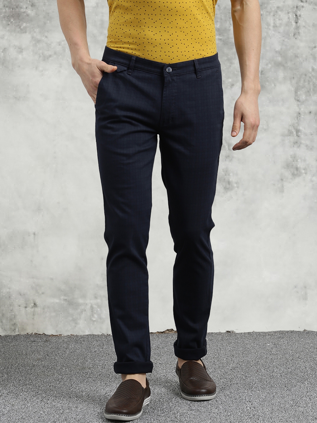 checked chinos mens