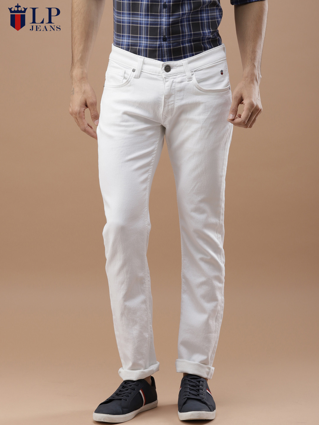 Buy Louis Philippe Jeans Men White Slim Fit Low Rise Clean Look