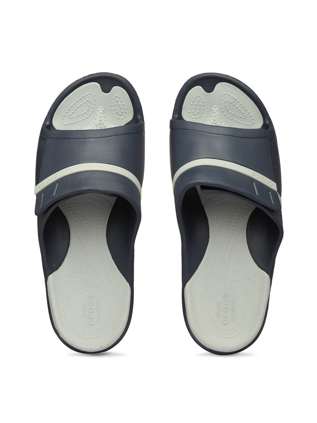 Buy Crocs Modi Men Blue Grey Colourblocked Sliders - Flip Flops for Men 4626273 | Myntra
