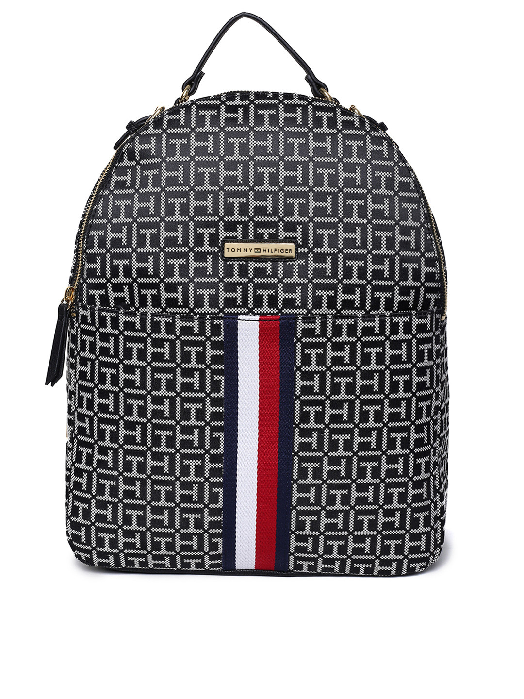 Buy Tommy Hilfiger Women Black & White Brand Logo Backpack Backpacks for Women 4630057 Myntra