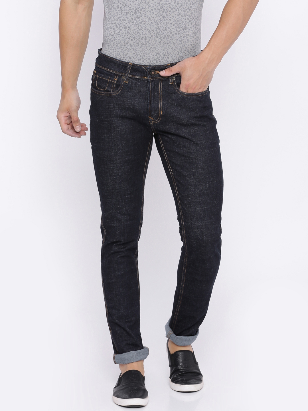 peter england black jeans