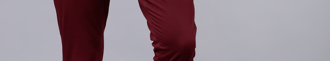 Buy HIGHLANDER Men Maroon Slim Fit Trousers - Trousers for Men 4692411 ...