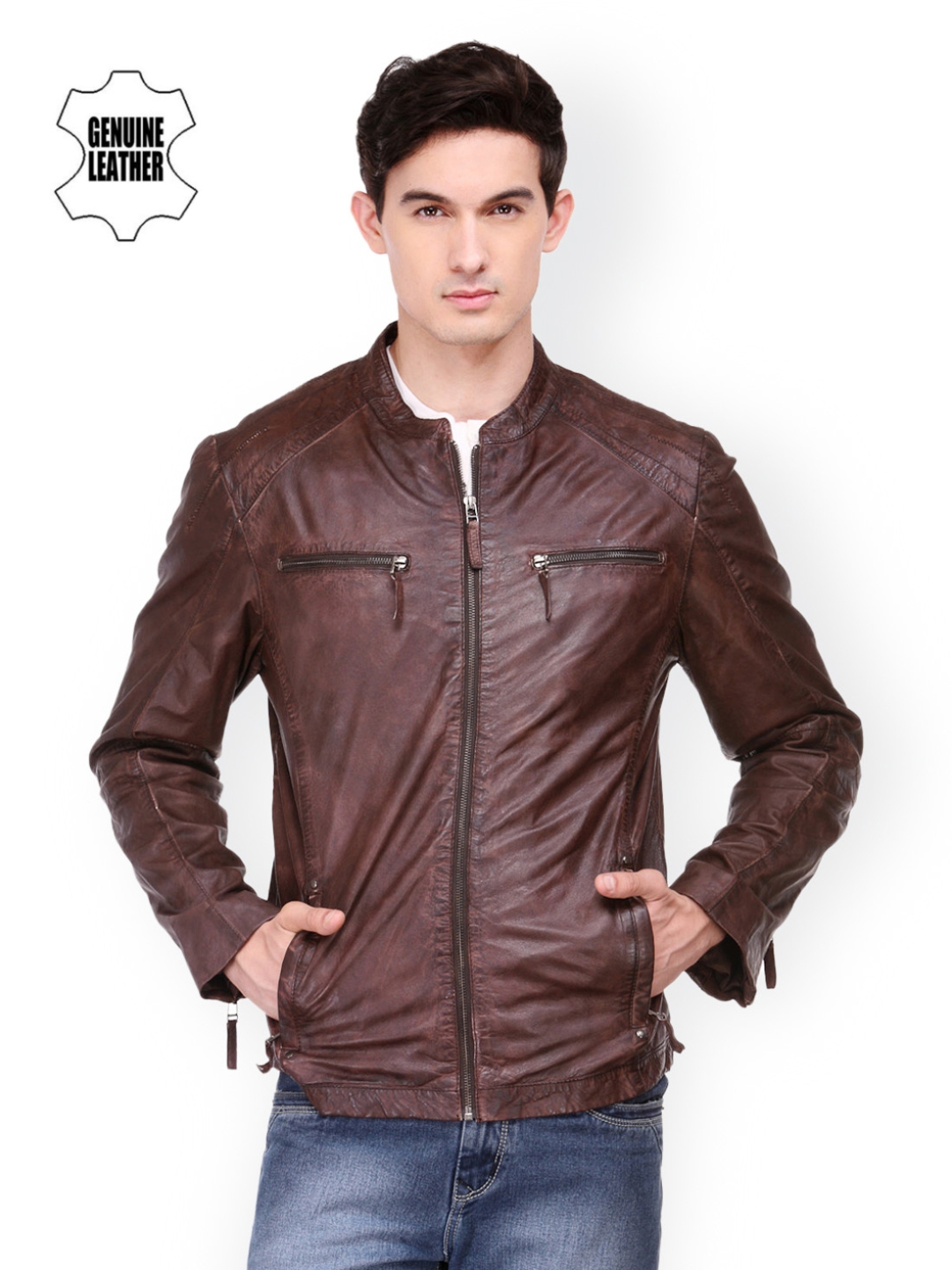 myntra leather jackets