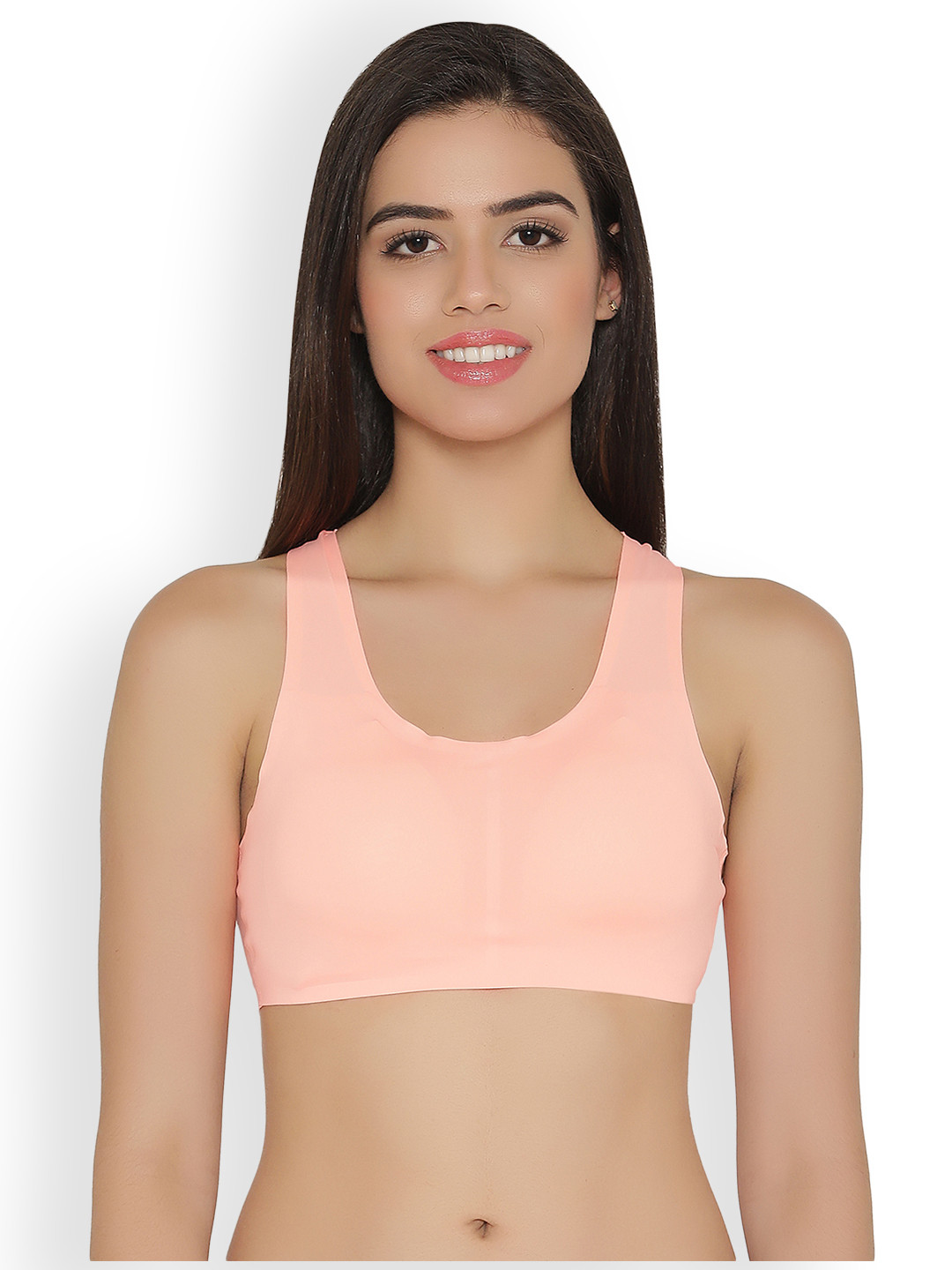 Buy Clovia Padded Non Wired Seamless Laser Cut Sports Bra Bra for