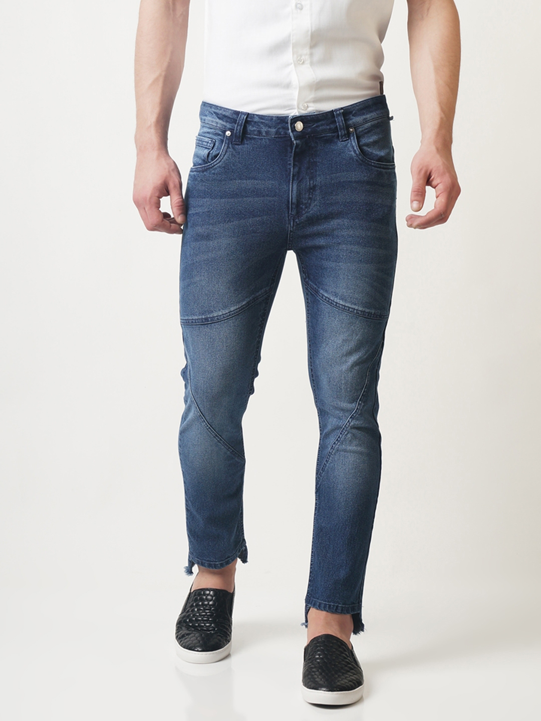 Buy Blue Saint Men Blue Slim Fit Mid Rise Clean Look Jeans - Jeans for ...